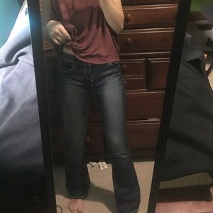 Wallflower low rise bootcut jeans. Size 3